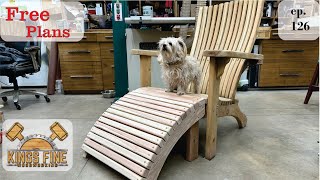 127  Adirondack Chair Footrest  Ottoman Free Plans [upl. by Aronal]