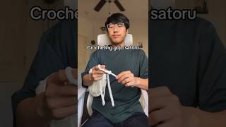 Crocheting gojo satoru from jujutsu kaisen crochet [upl. by Saudra]