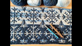 Inset Overlay Mosaic crochet [upl. by Sinnek]