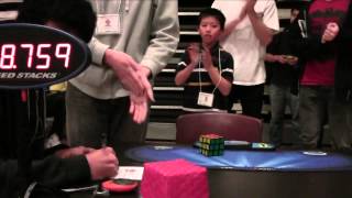 875 Rubiks Cube OneHanded Former World Record single  Antoine Cantin [upl. by Atinav]