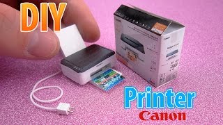 DIY Realistic Miniature Printer  DollHouse  No Polymer Clay [upl. by Clarabelle]