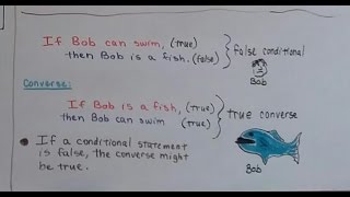 Algebra II 28b Inequalities  Write amp Prove Converses of Statements [upl. by Ferd]