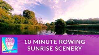 Indoor Rowing Machine Workout Scenery 10 Minute Sunrise Front POV Of The Upper River Hamble [upl. by Akihsan385]