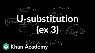 substitution multiplying by a constant  AP Calculus AB  Khan Academy [upl. by Cecelia]