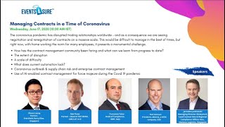 Panel Discussion Managing Contracts in the Time of Coronavirus  Global Confex Event June 2020 [upl. by Ennaear]