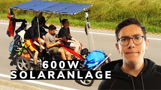 600Watt Solarmodule auf dem Fahrrad montieren😲Wir bauen eine Dachkonstruktion für unser ZEM 4cycle [upl. by Mord]