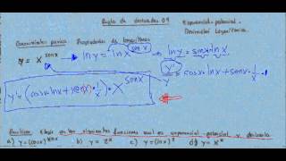 Regla de derivar 9 exponencial potencial derivacion logaritmica [upl. by Seidule622]