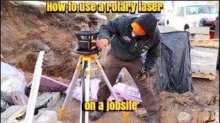 How to use a Rotary Laser sponsored by Dewalt [upl. by Mclyman]