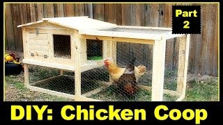 DIY Small Backyard Chicken Coop Part 2 [upl. by Tami738]