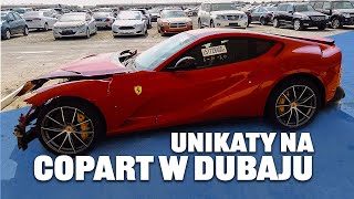 Duża dostawa aut na plac Copart w Dubaju Ferrari 812 superfast  Polski mechanik w Dubaju [upl. by Gadmann412]