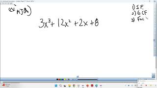 Mr Qs Factoring Polynomials Grouping [upl. by Sparrow]