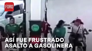 Despachadora frustra asalto en gasolinera de Teoloyucan Estado de México  Las Noticias [upl. by Gotthelf]