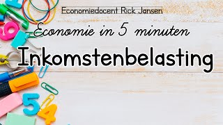 Economie in 5 minuten  Inkomstenbelasting box 1 en box 3 EXAMENTRAINING [upl. by Bushore580]