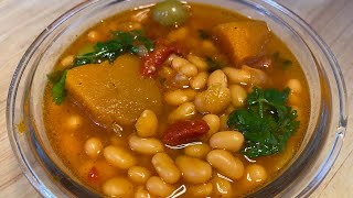 Hearty Puerto Rican White Beans  Habichuelas Blancas Guisadas [upl. by Oriane]