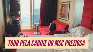 TOUR PELA CABINE COM VARANDA DO CRUZEIRO MSC PREZIOSA [upl. by Eta]