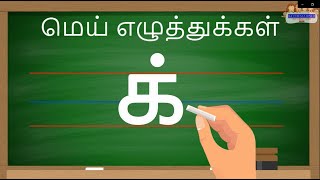 Learn to write Basic Tamil Mei eluthukkal Learn Tamil alphabets  தமிழ் மெய் எழுத்துக்கள் Tracing [upl. by Eupheemia]