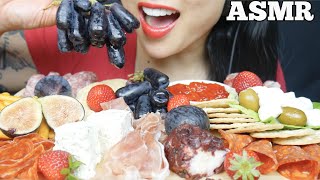 ASMR CHEESE  MEAT PLATTER CHARCUTERIE BOARD EATING SOUNDS NO TALKING  SASASMR [upl. by Amadus]