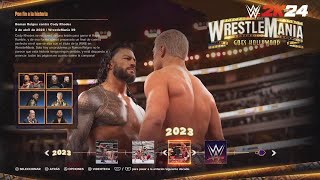 WWE 2K24  SHOWCASE 40 AÑOS DE WRESTLEMANIA FINAL [upl. by Ivana]