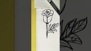 Easy rose drawing tutorial art drawing rose yt ytshorts shorts satisfying roses rosé fun [upl. by Serilda450]