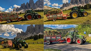 Heuernte 2023 auf der Alm 🏔️🚜  Fendt  John Deere  Aebi  Gruber ProAlp Pöttinger Boss [upl. by Yzdnil]