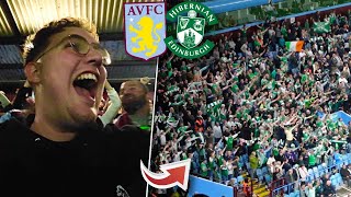 INCREDIBLE HIBERNIAN fans as VILLA RETURN to EUROPE 🏆 [upl. by Hanser]