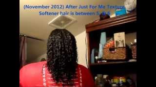 Texlax  3 month grow amp retain length check  Just For Me Texture Softener  texlaxed  texturizer [upl. by Orlina]