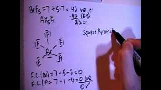 Bromine Pentafluoride BrF5 Lewis Dot Structure [upl. by Ailemap]