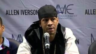 Allen Iverson announces retirement  Official Press Conference  October 30 2013 [upl. by Linnette]