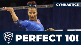 UCLAs Jordan Chiles scores perfect 10 on floor wins allaround vs ASU  Womens Gymnastics [upl. by Eelyram]