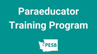 Paraeducator Training Program in Washington State [upl. by Prent]