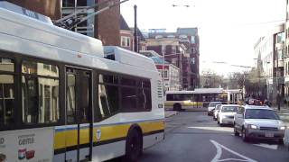 Trolleybuses Trackless Trolleys in Boston USA [upl. by Ringler]