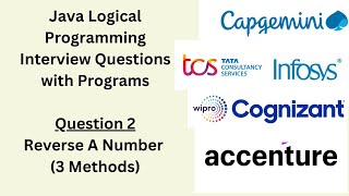 Logical Programming Interview Question  How to reverse A number itjobs2024 itjobs java [upl. by Perkins]