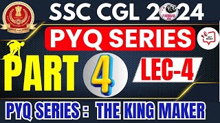 GK FOR SSC CGL 2024  PYQ SERIES PART 4  LEC4  PARMAR SSC [upl. by Asilat]