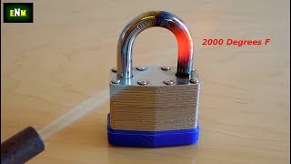 Open A Padlock With A Torch and Hacksaw [upl. by Adler]