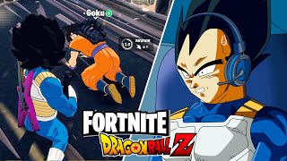 GOKU Y VEGETA JUEGAN FORTNITE CON SU SKIN  DRAGON BALL  FactyKilian [upl. by Siouxie]