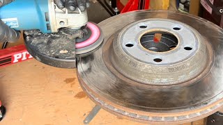 DIY Brake Rotor Resurfacing Grinding Worn Grooves on a 2005 Chrysler 300 [upl. by Lucian]