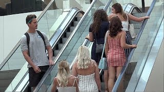 STARING AT STRANGERS ON AN ESCALATOR PRANK [upl. by Milone226]