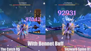 Skyward Spine vs The Catch R5 Damage Comparison Showcase Baal [upl. by Onek772]