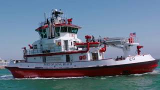 New Port of Long Beach Fireboat  quotProtectorquot [upl. by Arehahs]