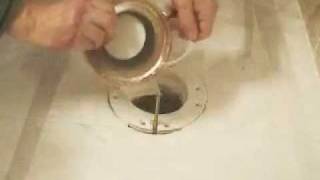 Wax ring and kohler toilet bowl installation part 1 [upl. by Qooraf647]