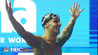 Caeleb Dressel breaks Michael Phelps 100m butterfly World Record  NBC Sports [upl. by Bardo]