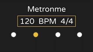 Metronome  120 BPM  44 Time with Accent [upl. by Saihttam]