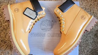 VENEDA CARTER X TIMBERLAND® 6INCH PATENT LEATHER BOOTS [upl. by Acirej715]