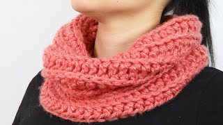 Cuello tejido a crochet PARA INVIERNO paso a paso  LANITAS Y COLORES [upl. by Bois]