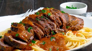 Rezept für Italienische Rindfleisch Braciole 👍😃 Einfach und Lecker Rinderrouladen [upl. by Brittnee]