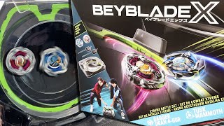 HASBROS NEW X STADIUM  Xtreme Battle Set Unboxing Dagger Dran  Tusk Mammoth Beys  Beyblade X [upl. by Kennan]