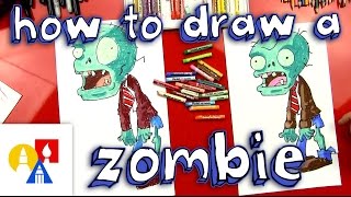 How To Draw A Zombie Plants vs Zombies [upl. by Ugo2]