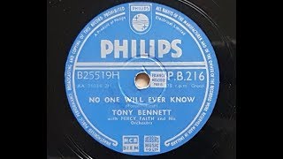 Tony Bennett No One Will Ever Know 1953 78 rpm [upl. by Sldney759]