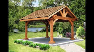 Square Gazebo Plans Blueprints For 10x10 Gable Roof Summerhouse [upl. by Bealle898]