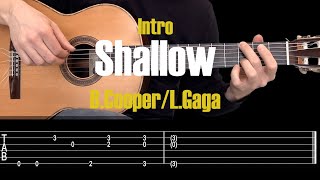 Shallow Intro  Guitar Tutorial with TAB [upl. by Aizat]